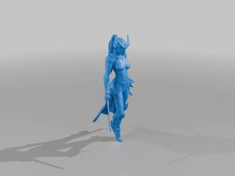 Tượng Nữ Samurai Cyberpunk - Image 1