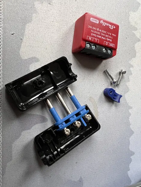 Polypool 410 thông minh: Vỏ gắn Shelly 1PM Mini Gen3 (Wi‑Fi + đo điện) - Image 2