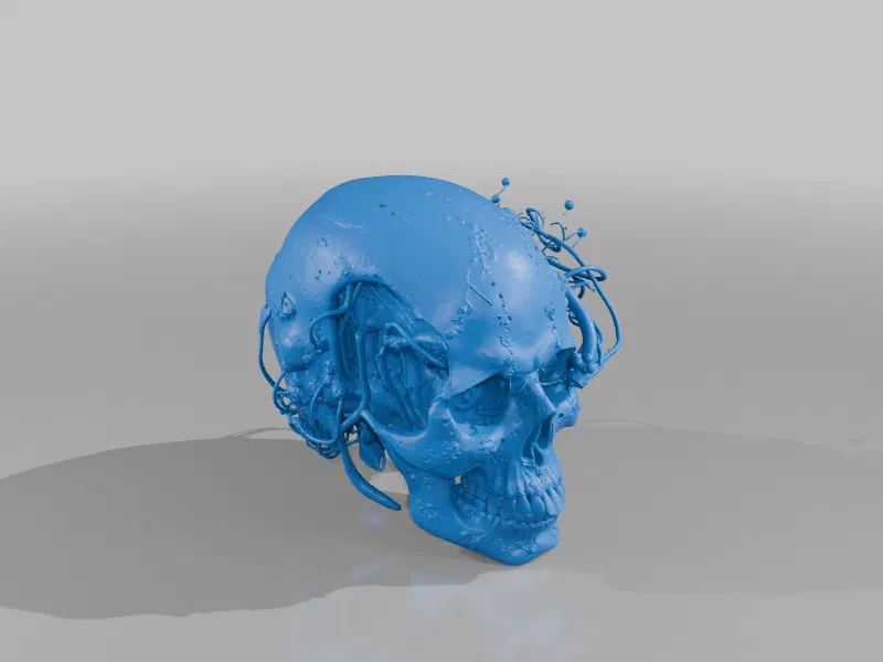 Cyberpunk Skull STL – Sọ Cyberpunk phong cách tương lai - Image 1