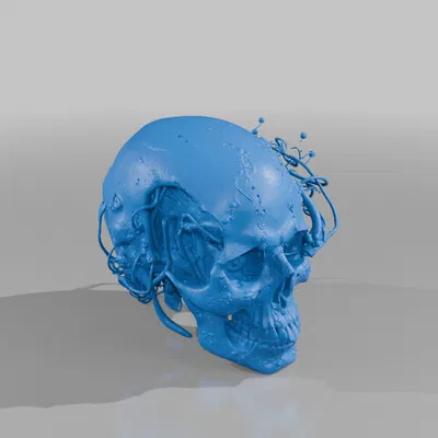 Cyberpunk Skull STL – Sọ Cyberpunk phong cách tương lai