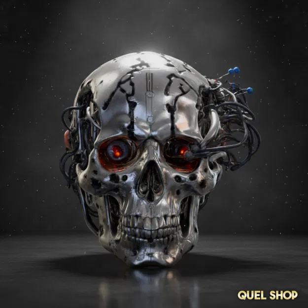 Cyberpunk Skull STL – Sọ Cyberpunk phong cách tương lai - Image 2