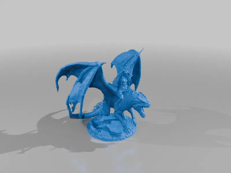 Tượng Valkyrie Rider & Dragon Statue - Image 2