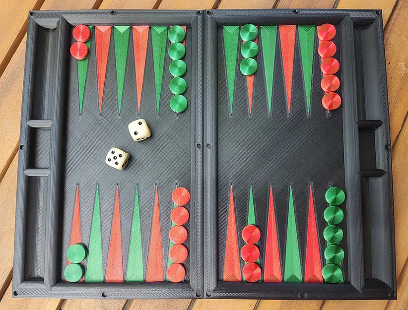 Bộ Backgammon với bản lề nam châm - Image 1
