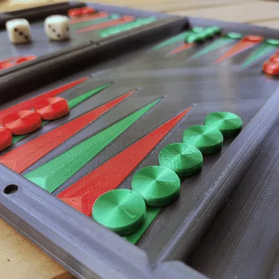 Bộ Backgammon với bản lề nam châm