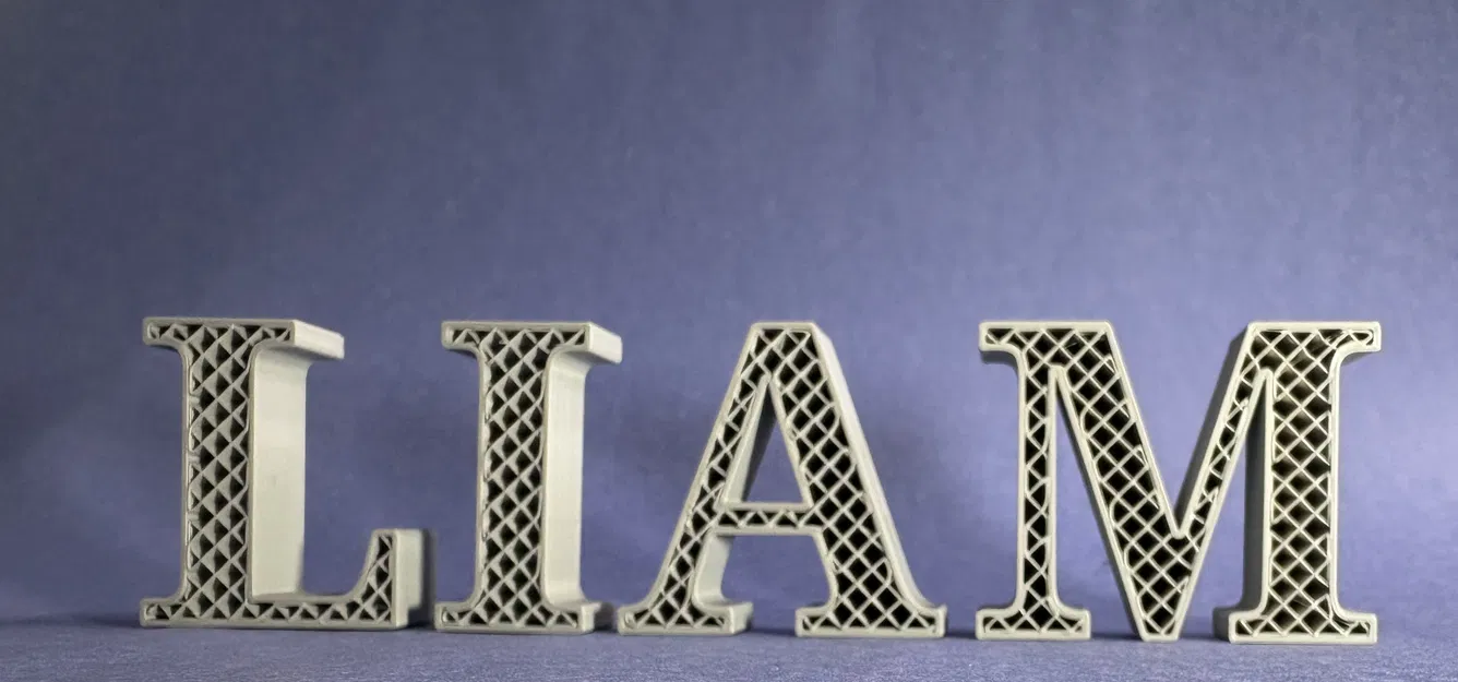 Chữ Cái In 3D Open-Top (Liam) - Image 1