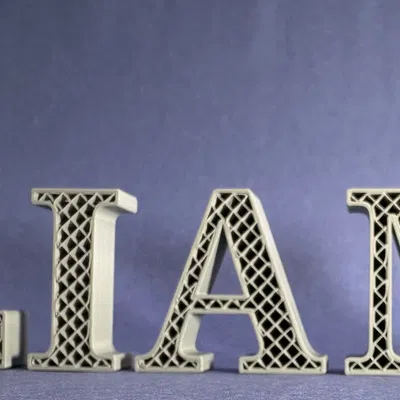 Chữ Cái In 3D Open-Top (Liam)