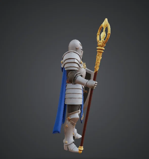 Hiệp Sĩ Thánh Holy Paladin Sun Knight – Khiên Rạng Ngời & Trượng Thánh - Image 2