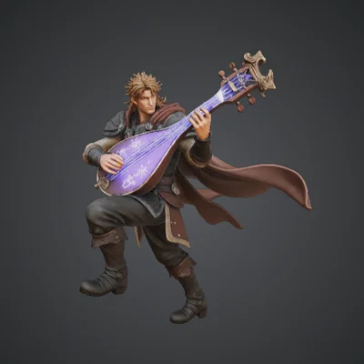 Thi Sĩ Huyền Thuật với Đàn Lute Ma Pháp – Nhạc Công Fantasy