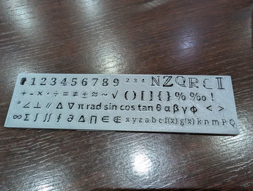 MathTemplate Pro – Khuôn thước ký hiệu Toán chính xác để in 3D - Image 1