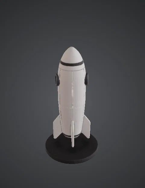 Tàu Tên Lửa Retro – Tượng Trưng Bày Phi Thuyền Vintage - Image 2