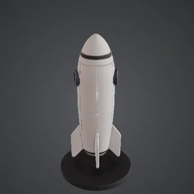 Tàu Tên Lửa Retro – Tượng Trưng Bày Phi Thuyền Vintage