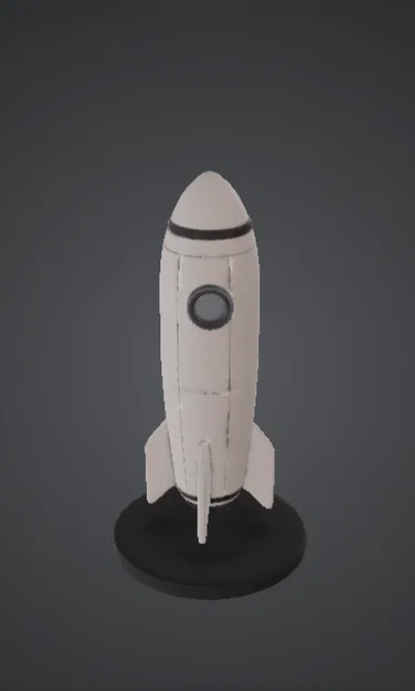 Tàu Tên Lửa Retro – Tượng Trưng Bày Phi Thuyền Vintage - Image 3