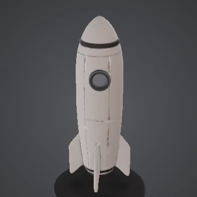 Tàu Tên Lửa Retro – Tượng Trưng Bày Phi Thuyền Vintage