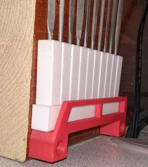 Giá đỡ & tay cầm bộ needle file 10 món: để bàn hoặc gắn tường - Image 4