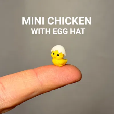 Gà Con Mini Đội Mũ Vỏ Trứng