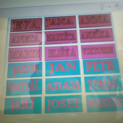 Tên thẻ tên (bé gái & bé trai)