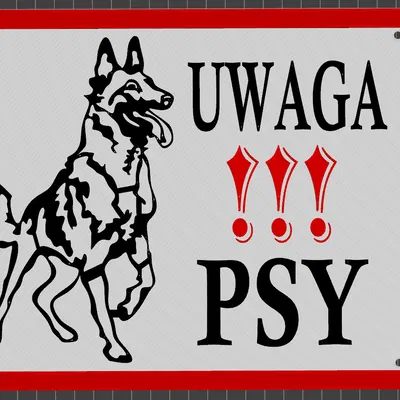 Uwaga Psy – Bảng cảnh báo có chó