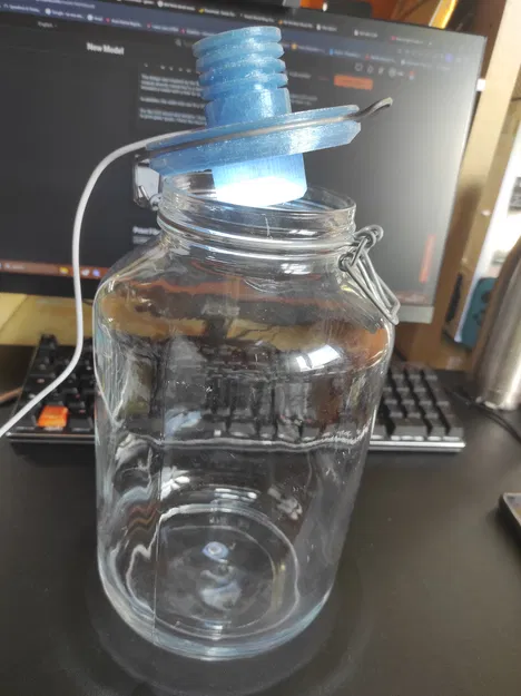 Nắp đèn terrarium/aquarium cho hũ BIG JAR (lỗ ~90mm) - Image 1