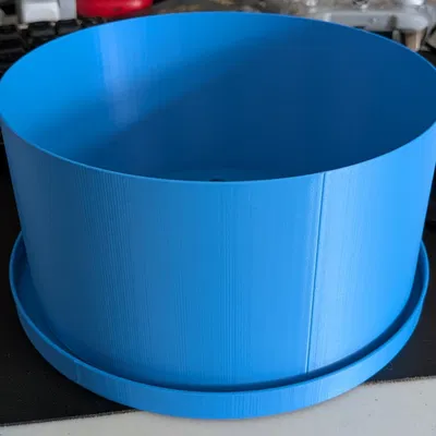 Chậu Tròn Lớn và Dĩa Lót Chậu