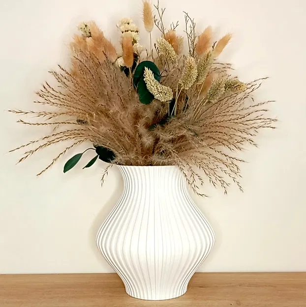 Bình hoa Vase "Galet Strié" - Image 1