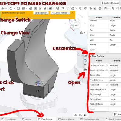 CCU/CC2 Flap Switch (Parametric/Customizable) – Công tắc phụ tùy chỉnh