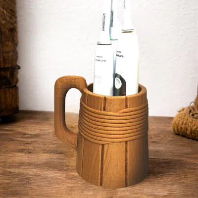 Bình gỗ Trung Cổ cho Philips OneBlade – KCD2 Edition (kẹp lon bia nữa)