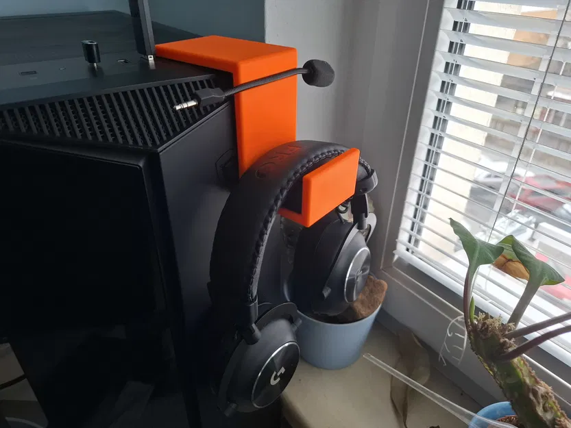 Giá treo tai nghe nam châm có rãnh mic | Móc gắn vỏ PC (Logitech G PRO X2) - Image 1