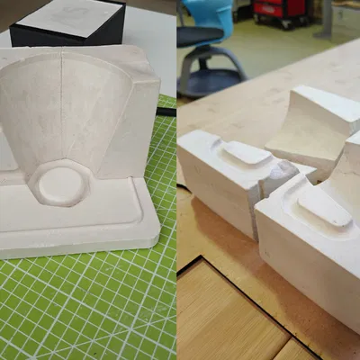 Khuôn thạch cao nhỏ để đúc cốc gốm