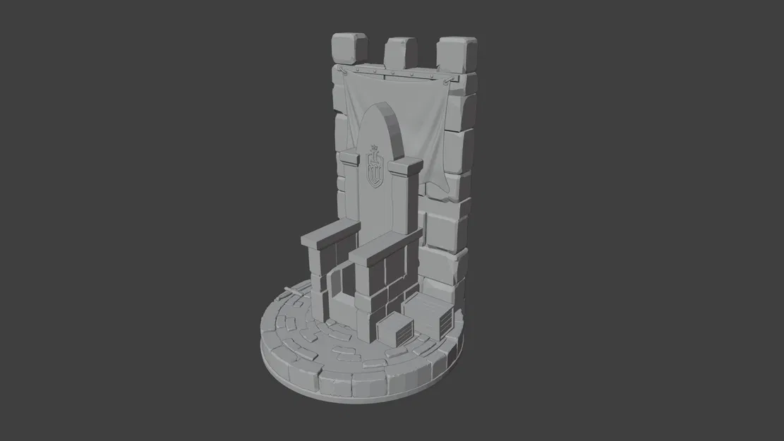 KCD Philips OneBlade Stone Throne Holder – Đế ngai đá phong cách trung cổ - Image 1