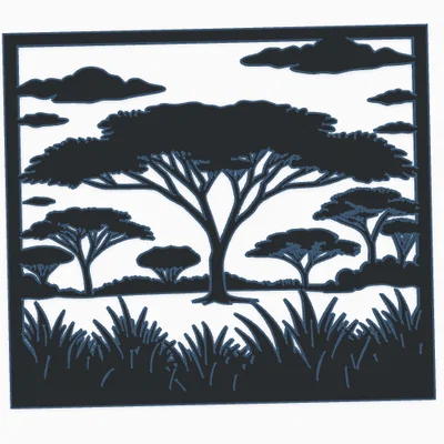 Tranh treo tường cây acacia (Acacia Tree Wall Art)