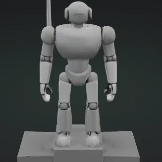 Robot trên bục trưng bày