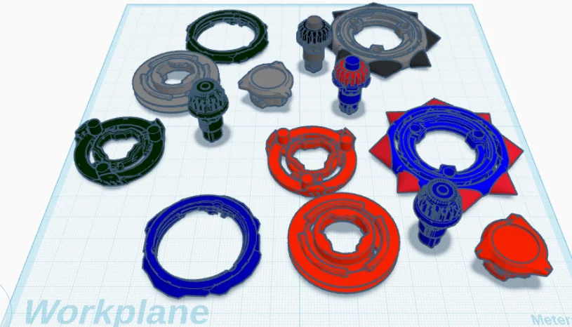 Grinding Gears (Bánh răng mài) - Beyblade X custom không kèm Ratchet - Image 1