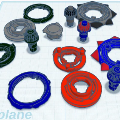 Grinding Gears (Bánh răng mài) - Beyblade X custom không kèm Ratchet