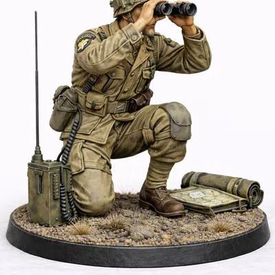 Bolt Action WW2 U.S. Spotter (28mm)