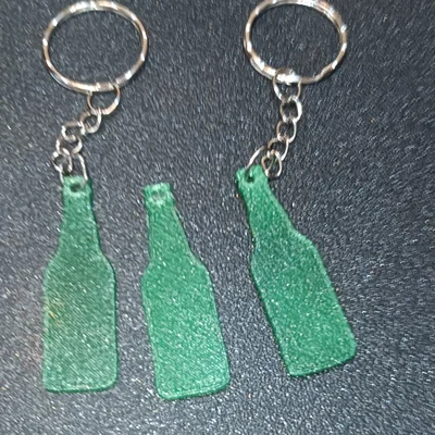 Móc khóa chai bia - beer bottle keychain (přívěšek na klíče pivní láhev)
