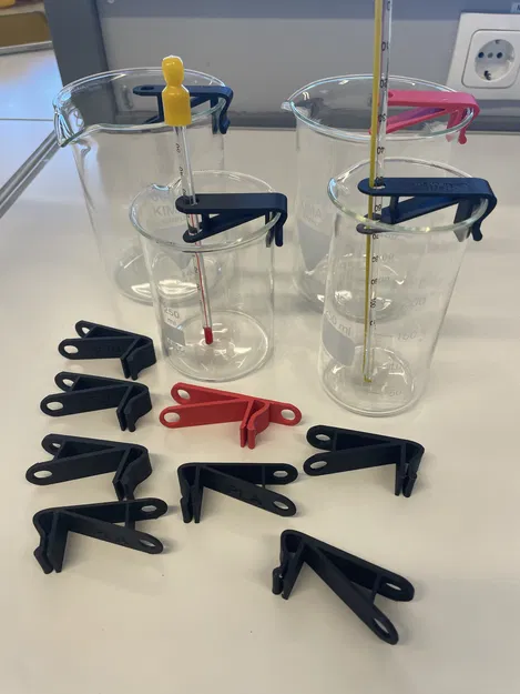 Kẹp giữ nhiệt kế cho beaker (Beaker Thermometer Holder) - Image 1