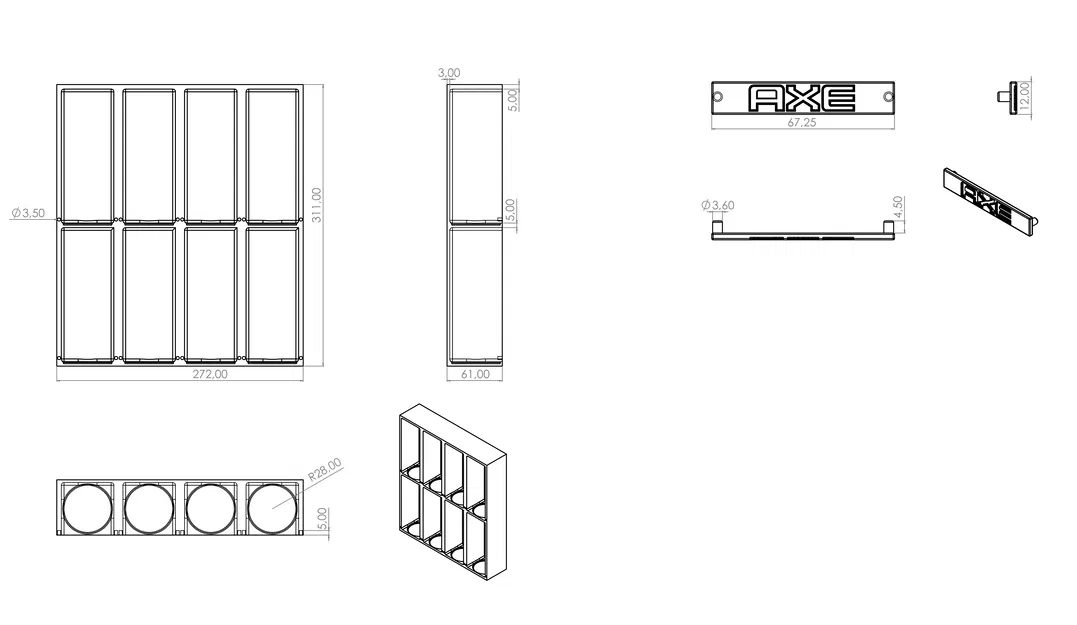 Kệ trưng bày AXE Deodorant (AXE Deodorant Stand) - Image 3