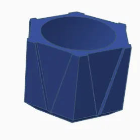 Khuôn Chậu Hình Học Hiện Đại – Thiết Kế 3 Mảnh In Không Cần Support