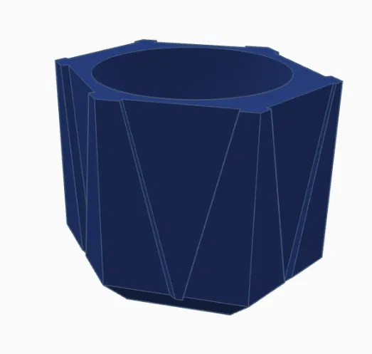 Khuôn Chậu Hình Học Hiện Đại – Thiết Kế 3 Mảnh In Không Cần Support - Image 6