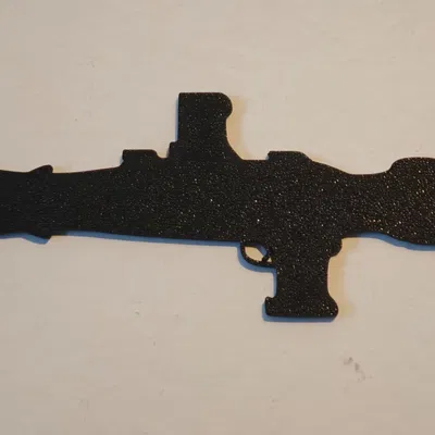 Shadow Rocket Launcher – Bóng đổ 3D tối giản treo tường