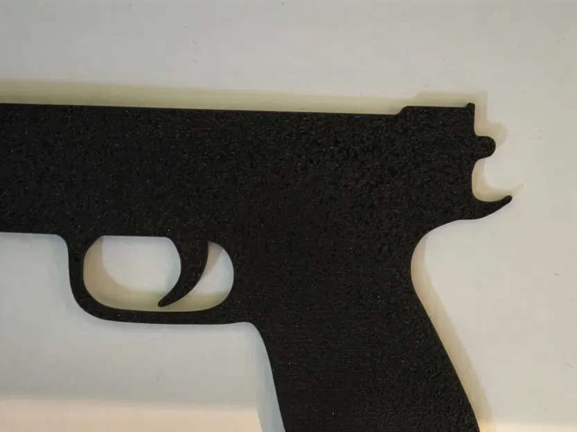 Shadow Gun (Semi-Automatic) – Shadow 3D Treo Tường Tối Giản Cho Góc Gaming - Image 1