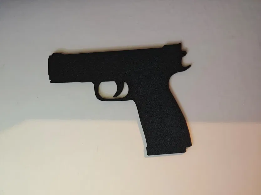 Shadow Gun (Semi-Automatic) – Shadow 3D Treo Tường Tối Giản Cho Góc Gaming - Image 2