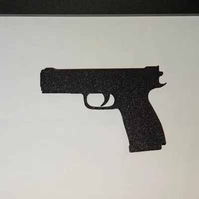 Shadow Gun (Semi-Automatic) – Shadow 3D Treo Tường Tối Giản Cho Góc Gaming