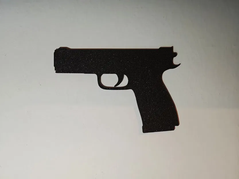 Shadow Gun (Semi-Automatic) – Shadow 3D Treo Tường Tối Giản Cho Góc Gaming - Image 4