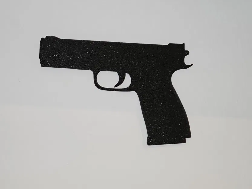 Shadow Gun (Semi-Automatic) – Shadow 3D Treo Tường Tối Giản Cho Góc Gaming - Image 5