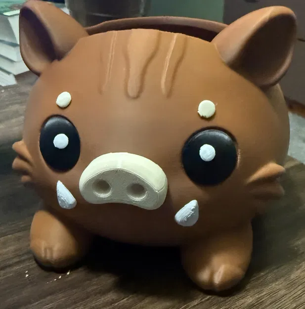 Chậu sen đá & Organizer bàn làm việc Heo Rừng Con Chibi (Nhiều phần, không AMS) - Image 3