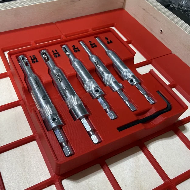 Hộp Gridfinity cho mũi Snappy Vix tự căn tâm (self centering bits) - Image 1