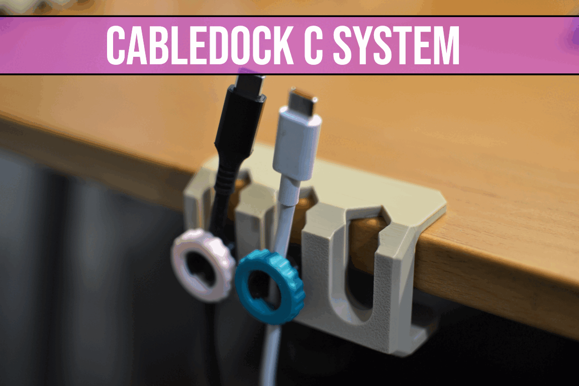 CableDock C System – Kẹp giữ cáp để bàn dạng modular với C-clamp