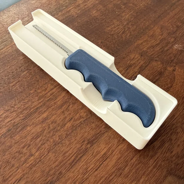 Khay Gridfinity cho tay cầm lưỡi cưa lọng (Jigsaw blade handle) 1x4, cao 4u - Image 1