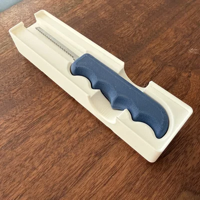 Khay Gridfinity cho tay cầm lưỡi cưa lọng (Jigsaw blade handle) 1x4, cao 4u